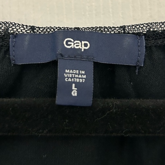 Vintage Gap, Black Lace Topped Shirt, Sz L - Picture 7 of 9